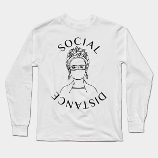 Frida Kahlo Social Distance Long Sleeve T-Shirt